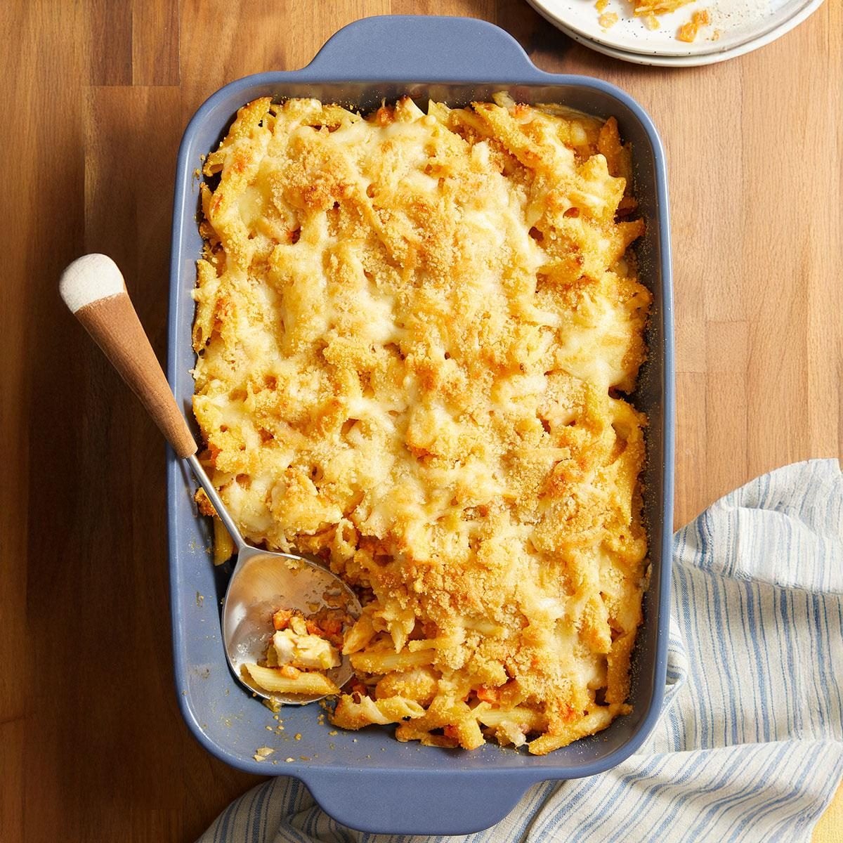 Buffalo Chicken Pasta Bake