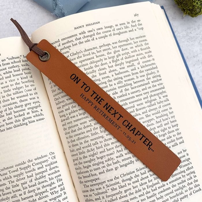 Custom Leather Bookmark