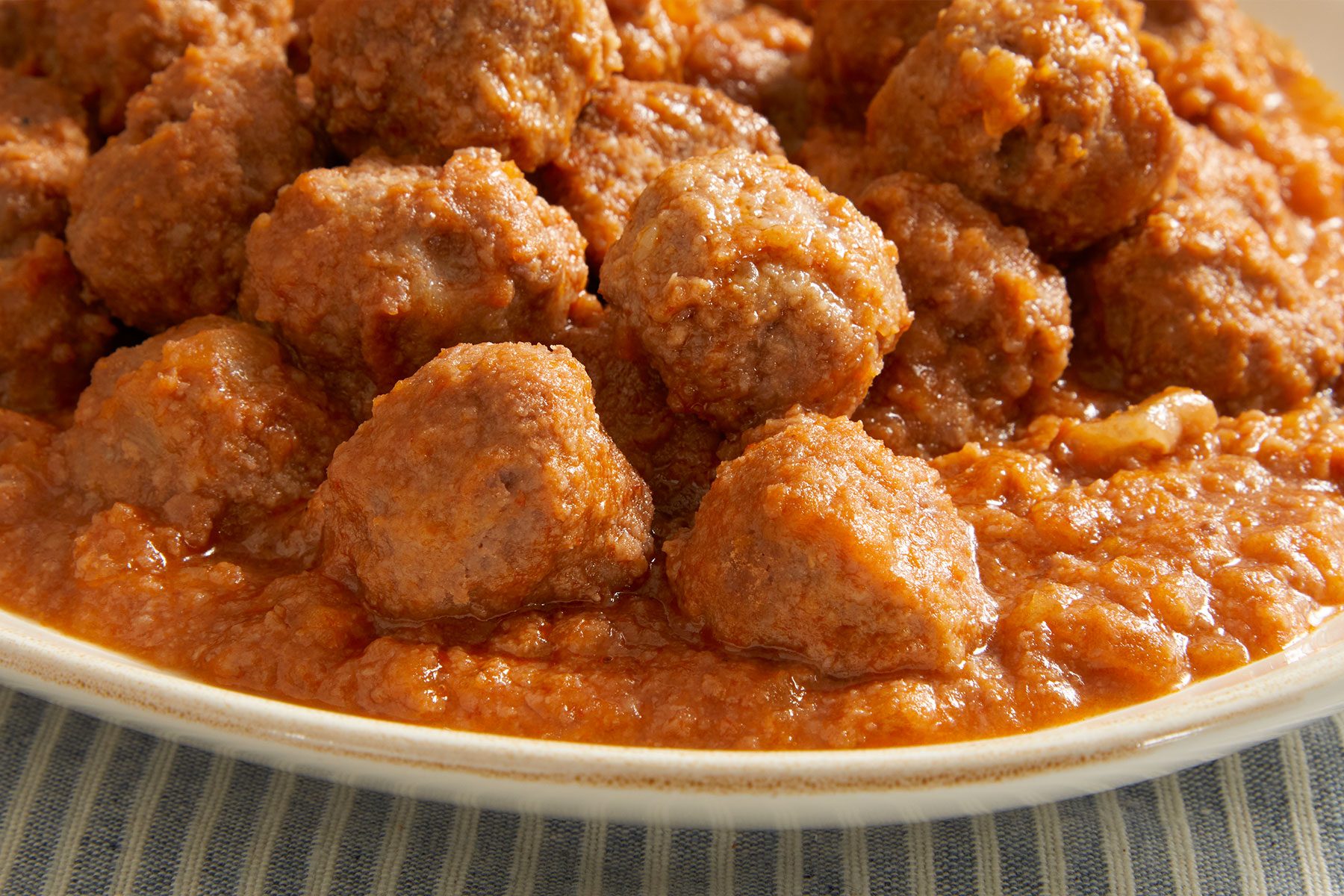 close up of Passover Meatballs on a plate