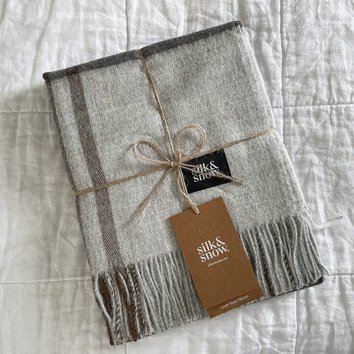 Silk & Snow Alpaca Wool Throw
