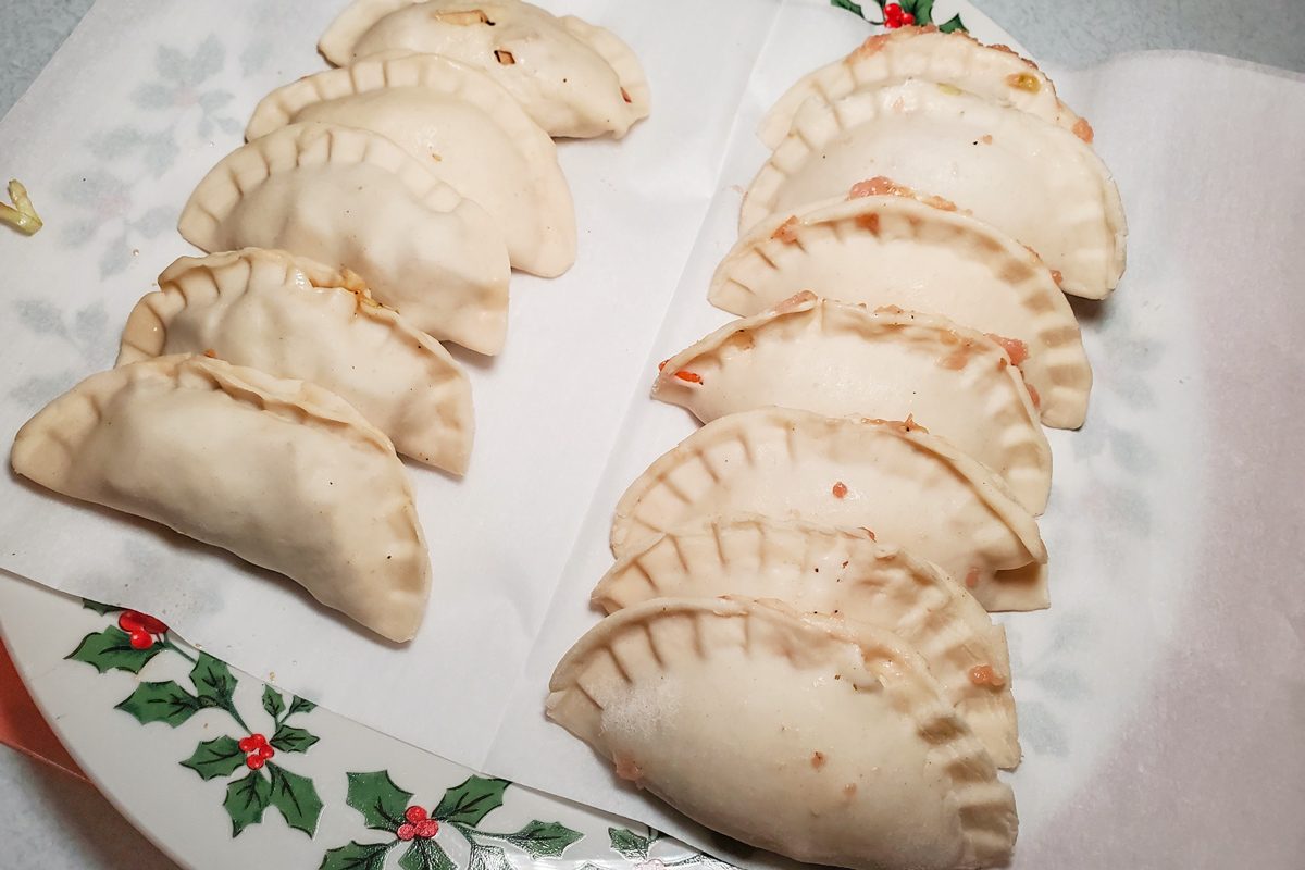 dumplings on a plate