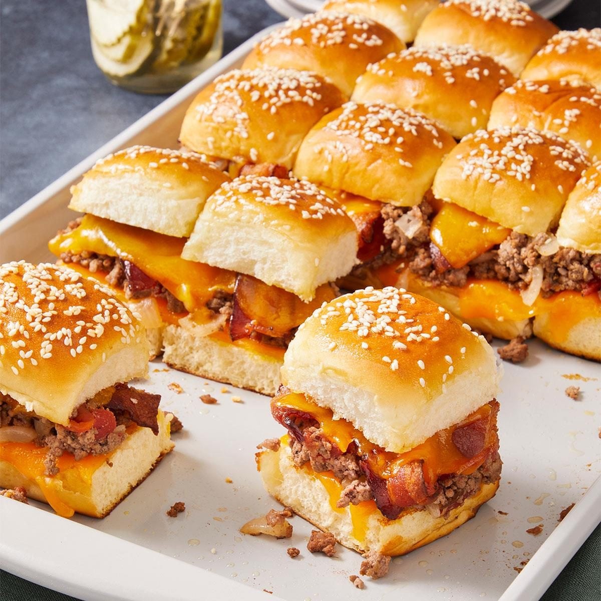Bacon Cheeseburger Slider Bake