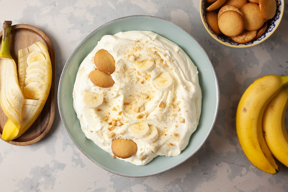 Banana Pudding Dip served, ready to eat