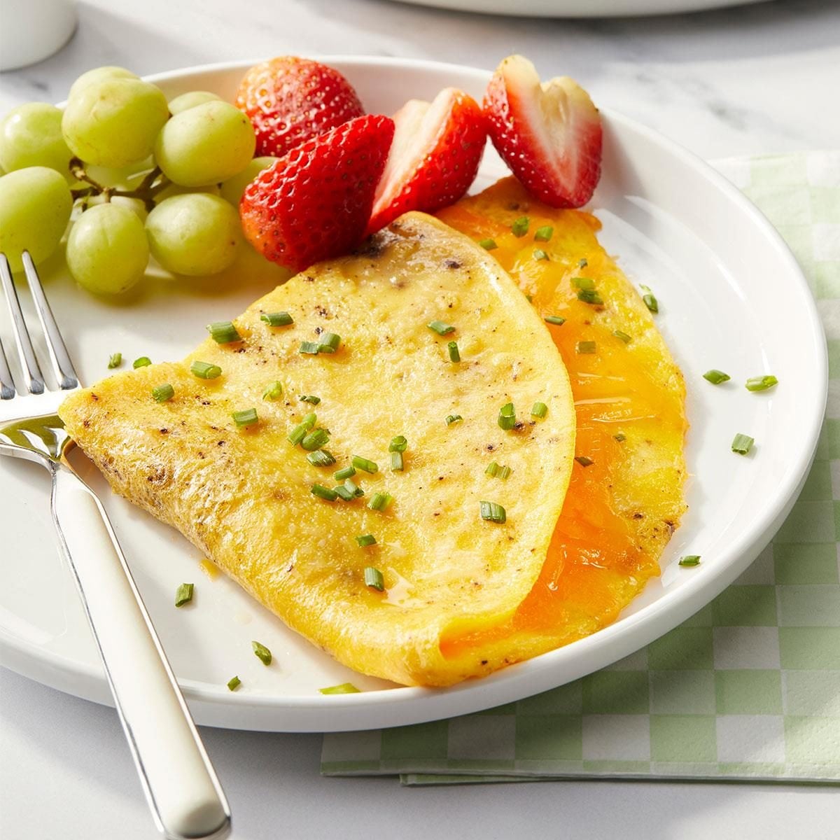 Cheesy Chive Omelet Recipe photo by Taste of Home