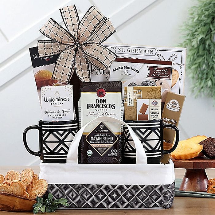 Coffee And Sweets Gift Basket Via Winecountrygiftbaskets.com