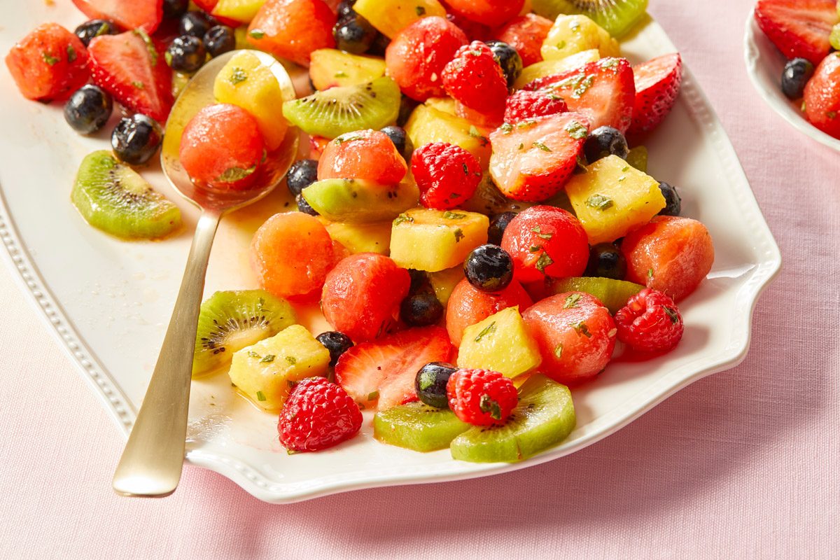Fruit Salad With Lemon Basil Dressing