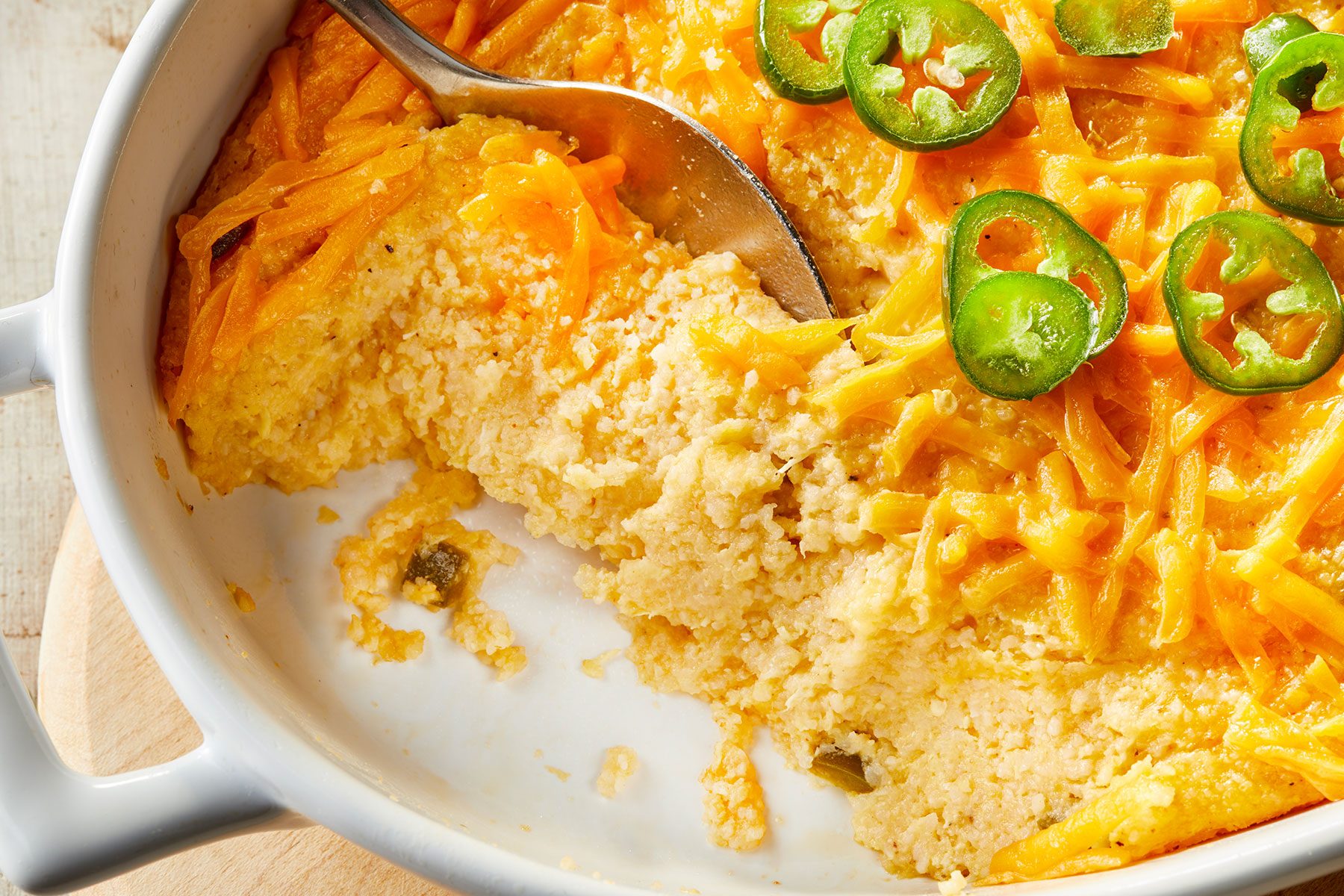 Jalapeno Cheese Grits dish in a