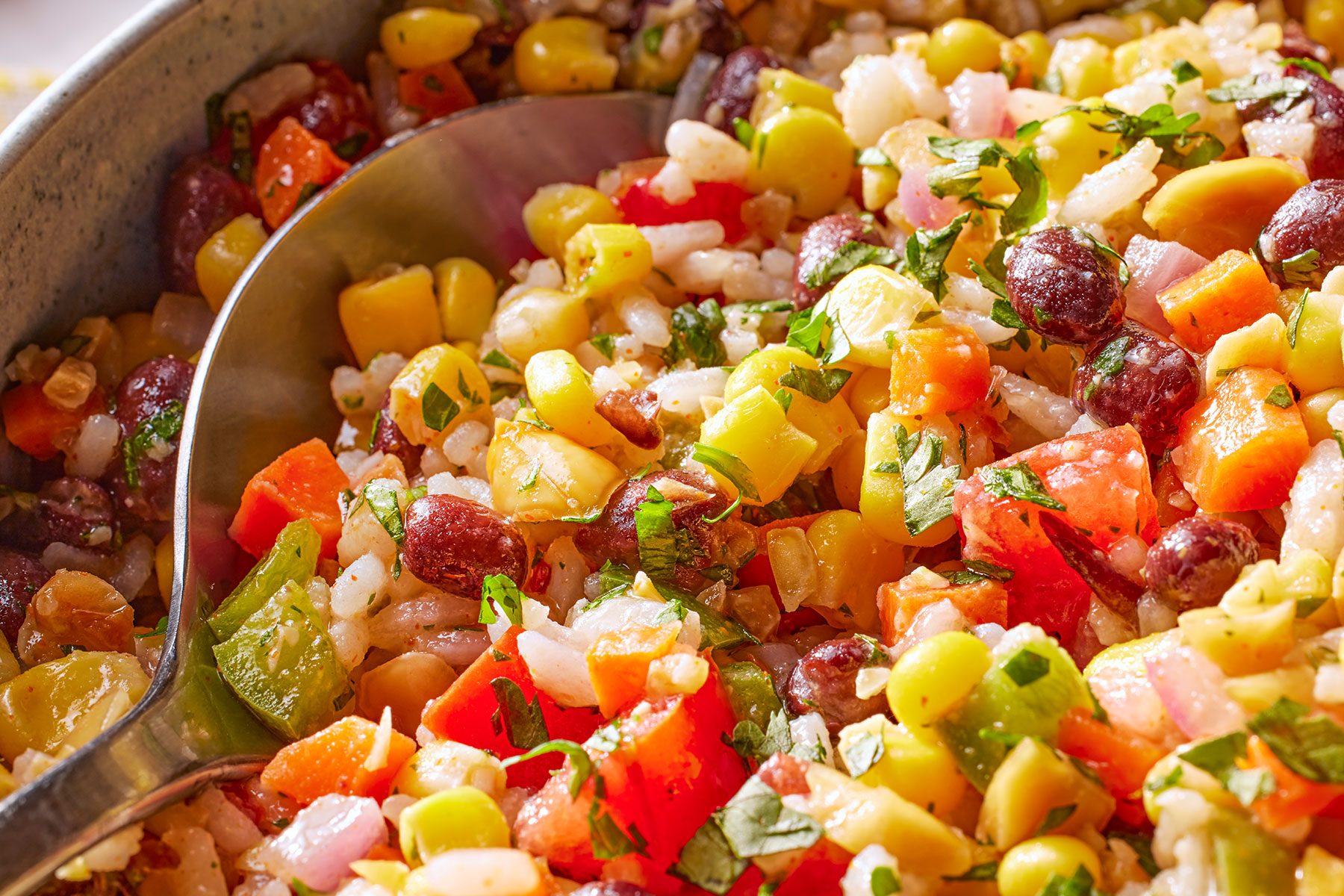 close up of Mexican Rice Salad