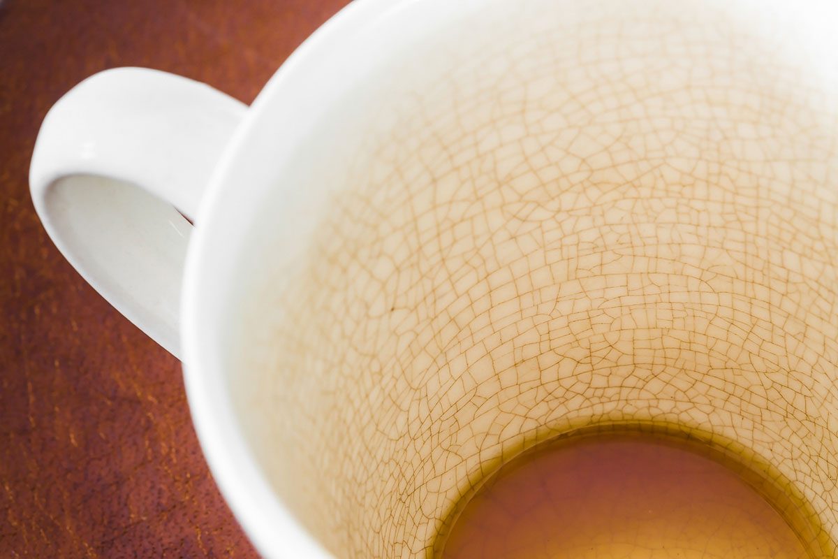 Coffee Cup with crazing on glaze