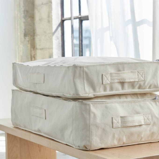 Natural Canvas Storage Bag Via Avocadogreenmattress.com