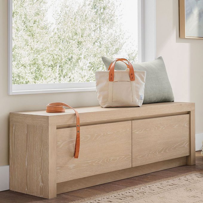 Newport Storage Bench Via Potterybarn.com