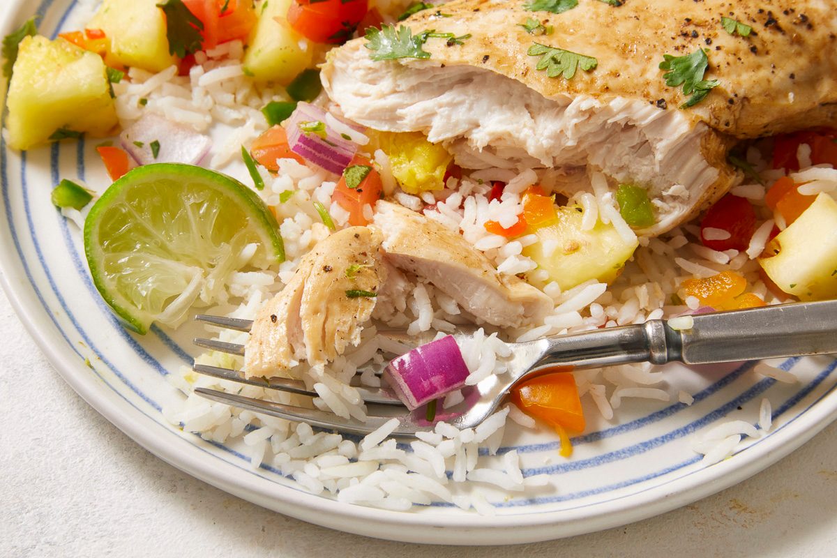 Slow Cooker Pineapple Salsa Chicken