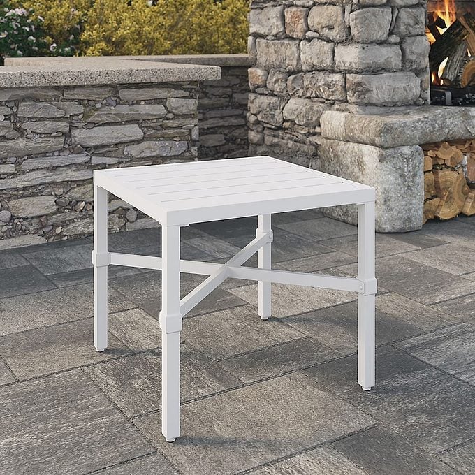 The My Texas House Summer Collection Cambria Outdoor Steel End Tabl Via Walmart.com