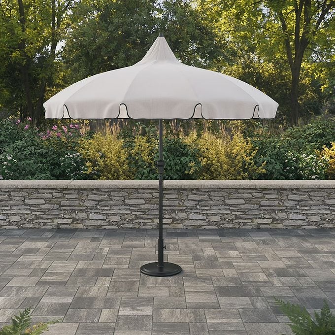 The My Texas House Summer Collection Outdoor Round Market Patio Umbrella Via Walmart.com