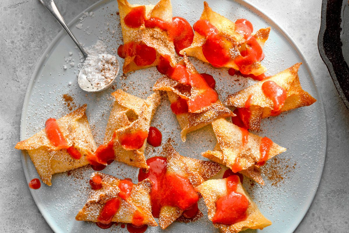 Air-fryer Caribbean wontons