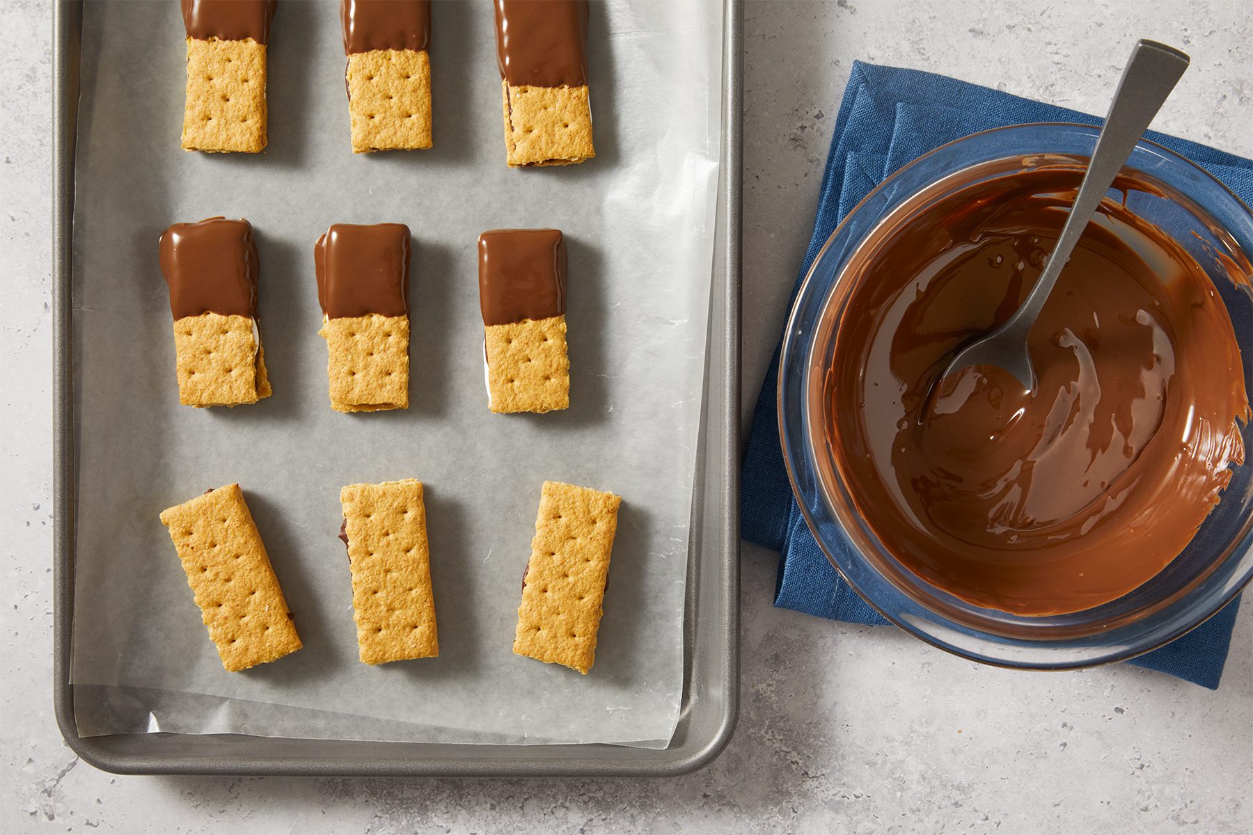 dip the sandwitch in chocolate