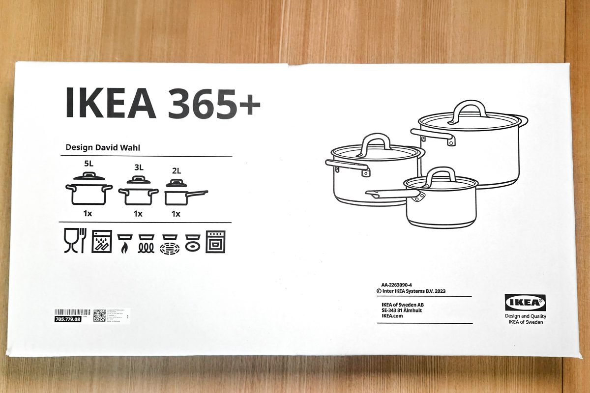 Ikea Stainless Steel Cookware Set packaging box