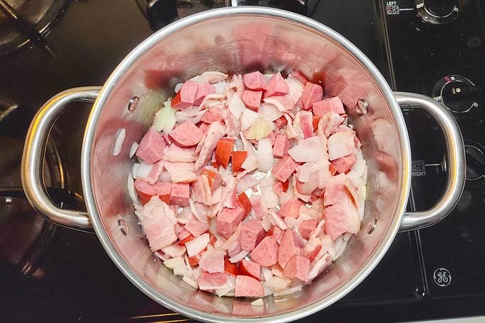 food being prepared in an Ikea pot