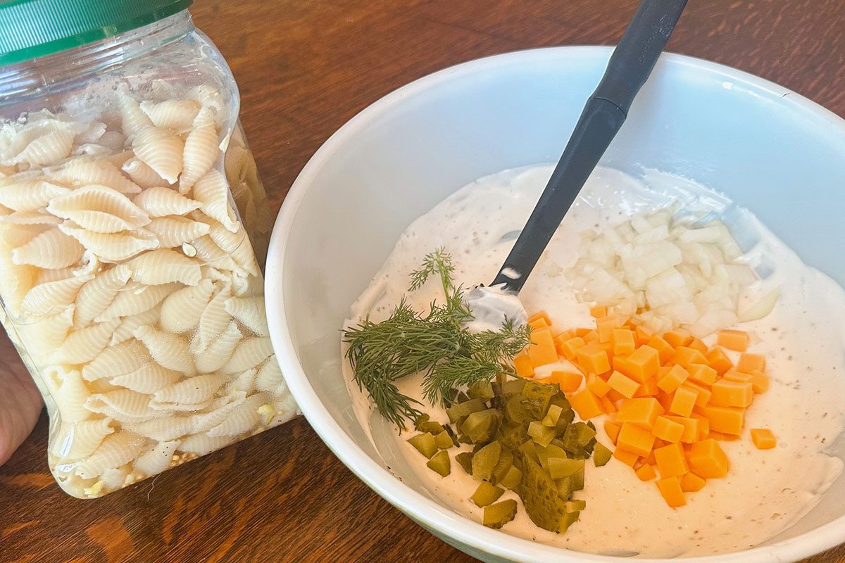 Brined My Pasta In Pickle Juice Pickle Brine Pasta 1 Lindsay Parrill For Taste Of Home