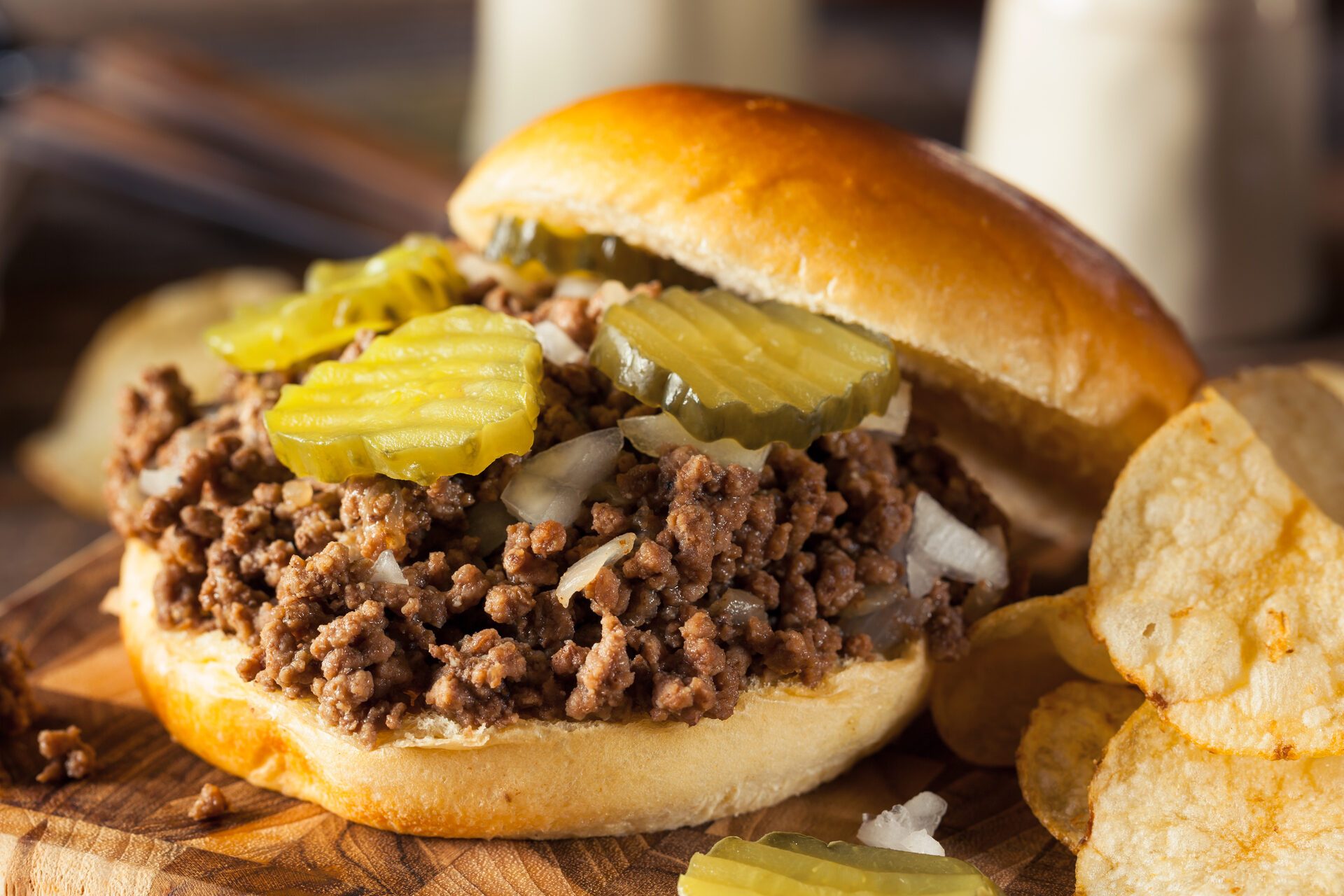 Homemade Loose Meat Tavern Sandwich
