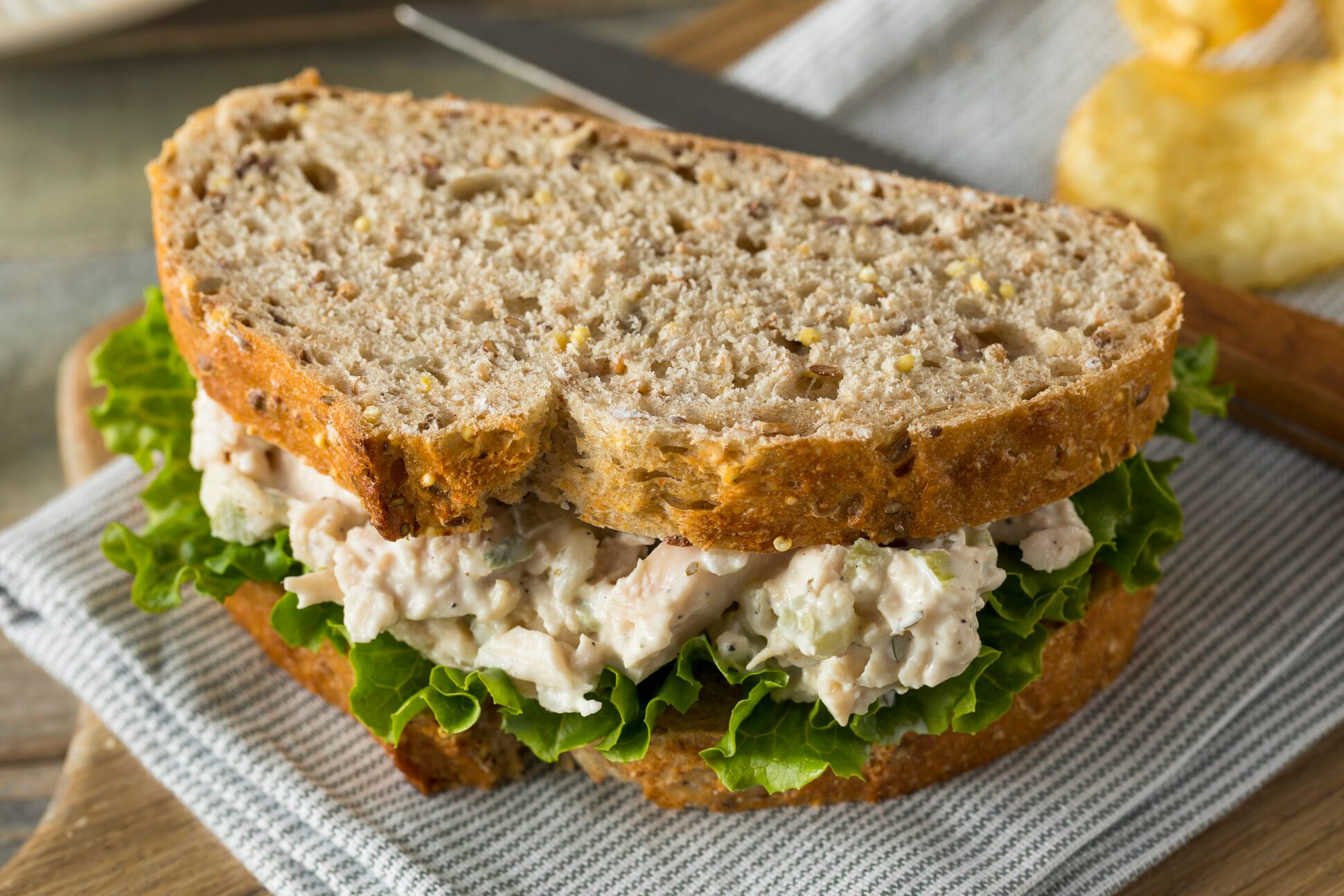 Homemade Healthy Chicken Salad Sandwich