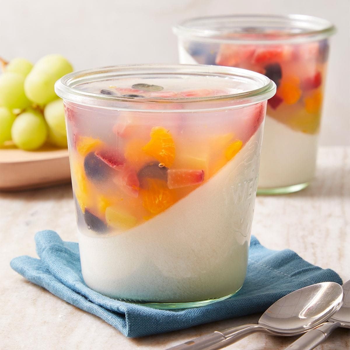 Layered Fruit Jelly Cups