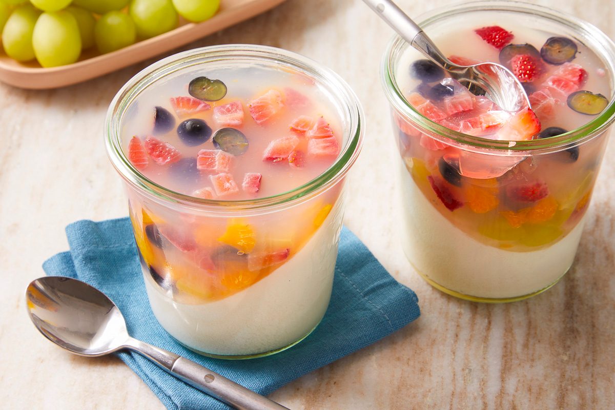 Layered Fruit Jelly Cups