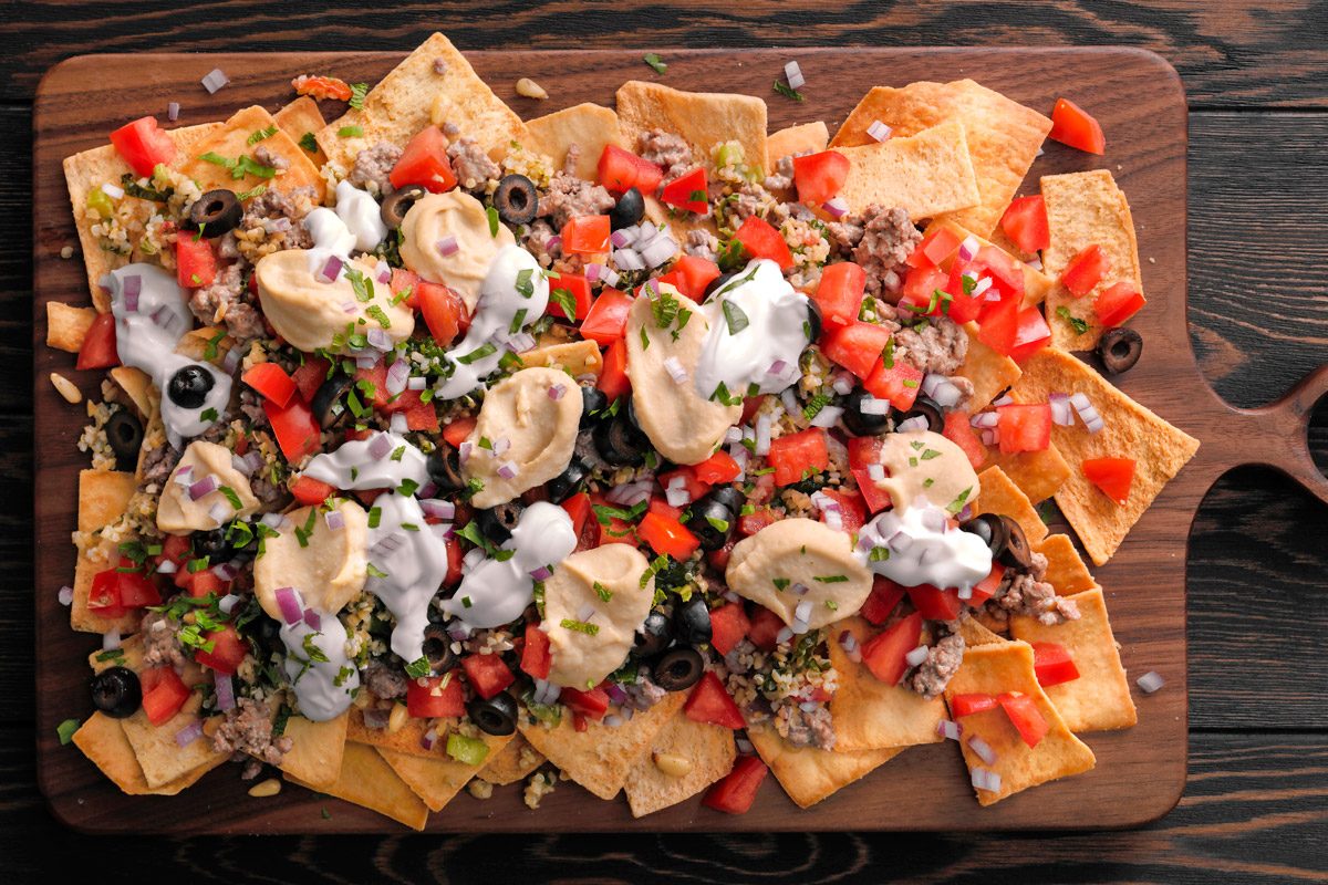 Mediterranean Hummus Nachos