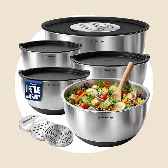 Priority Chef Stainless Steel Mixing Bowls With Lids Se Via Amazon.com