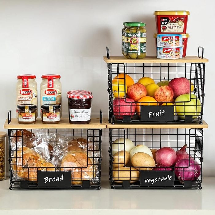 Stackable Wire Baskets Via Amazon.com