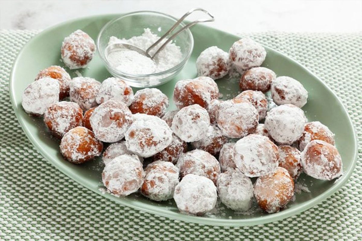 Sweets To Roast Over A Campfire Doughnut Holes Taste Of Home