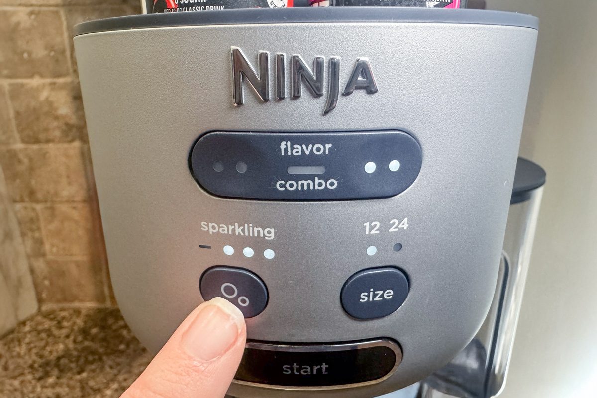 close up of buttons on Ninja Thirsti