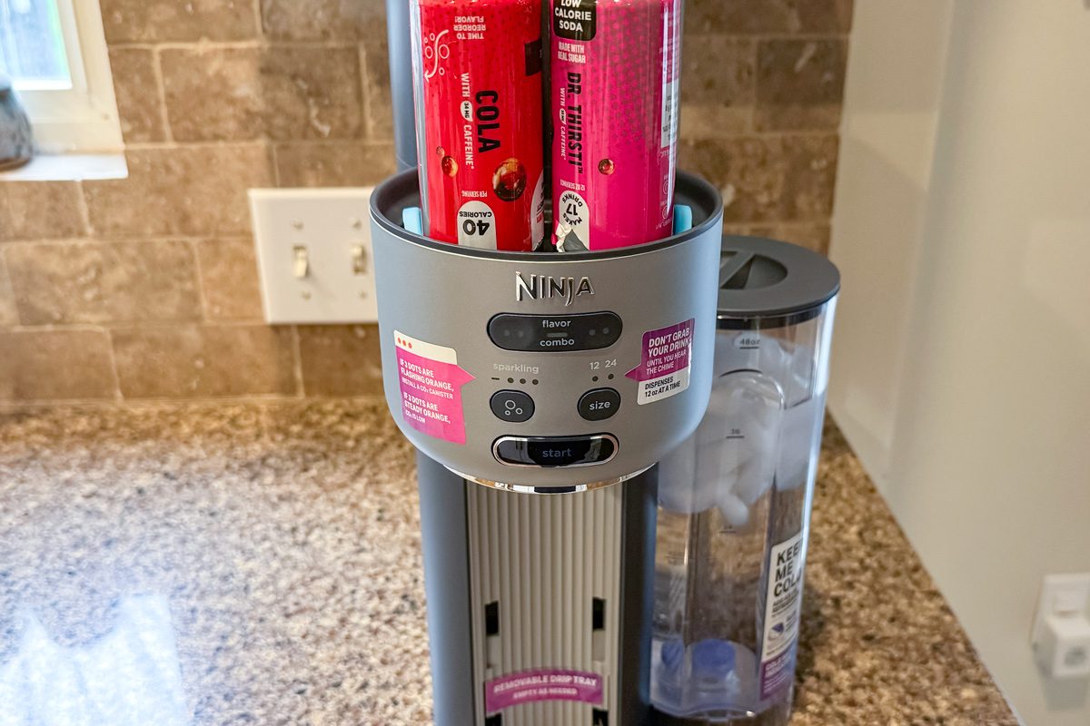 flavor pods on top of the Ninja Thirsti