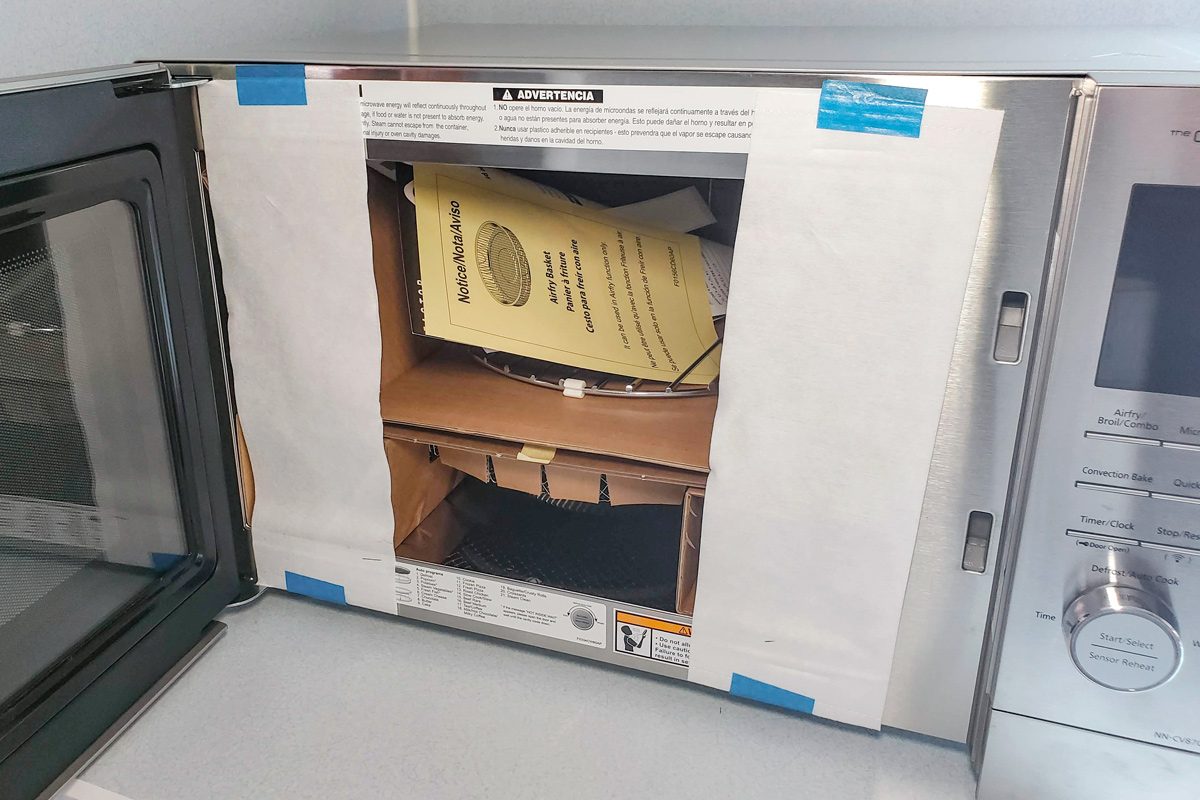 Panasonic Homechef Oven being unpacked