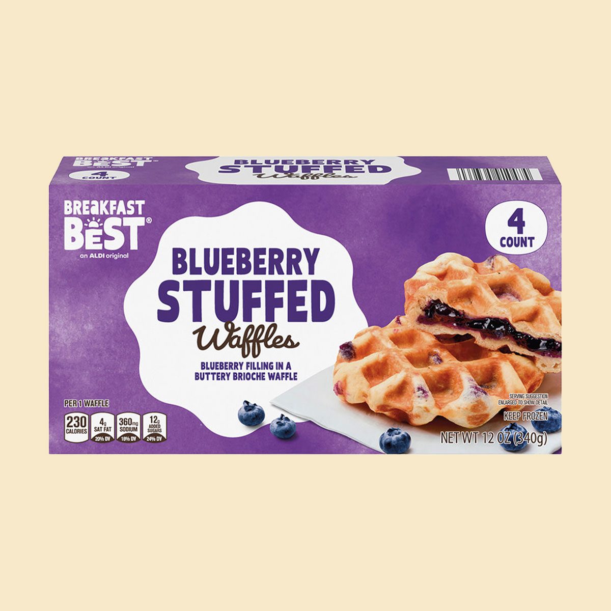 Breakfast Best Blueberry Stuffed Waffles