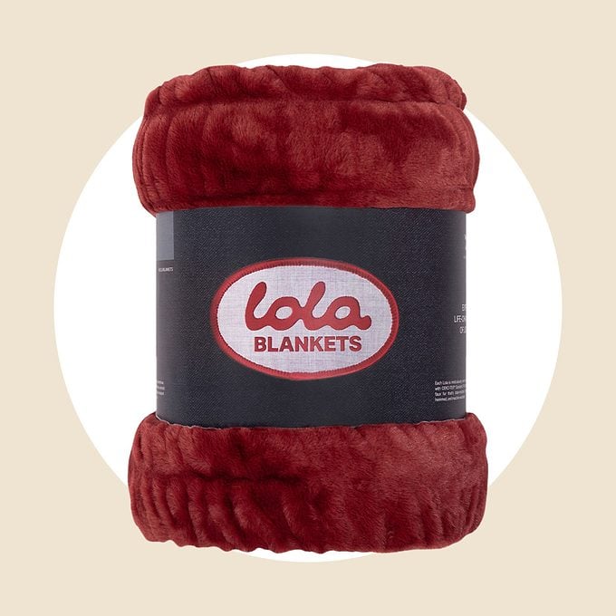 Lola Blankets -Crimson And Cloud Two Tone