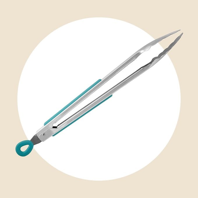 The Pioneer Woman 12 Inch Silicone And Stainless Steel Locking Tongs