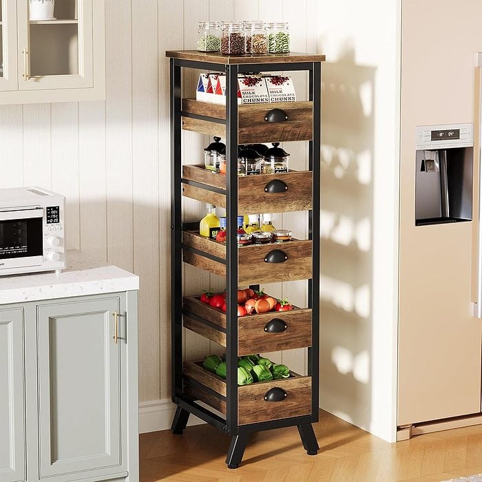 Tribesigns Wood Fruit And Vegetable Storage Rack Via Amazon.com 01