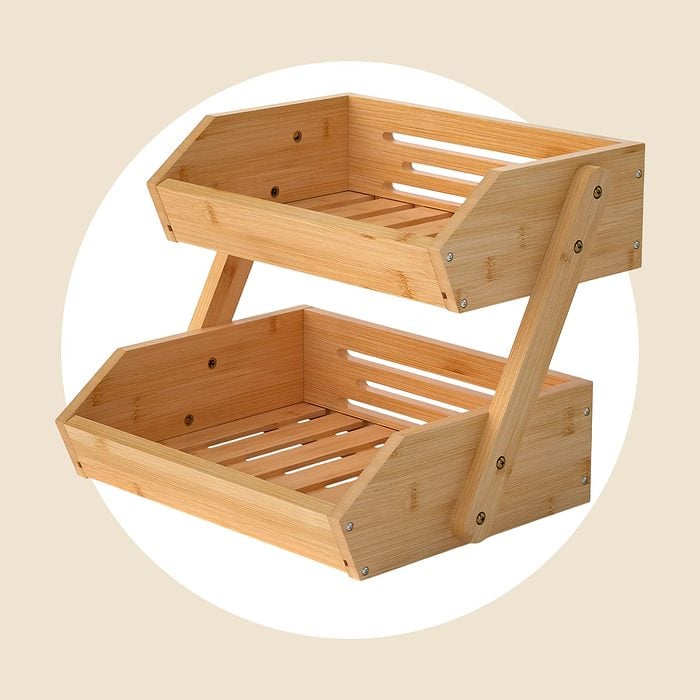 Two Tier Bamboo Baskets Via Amazon.com