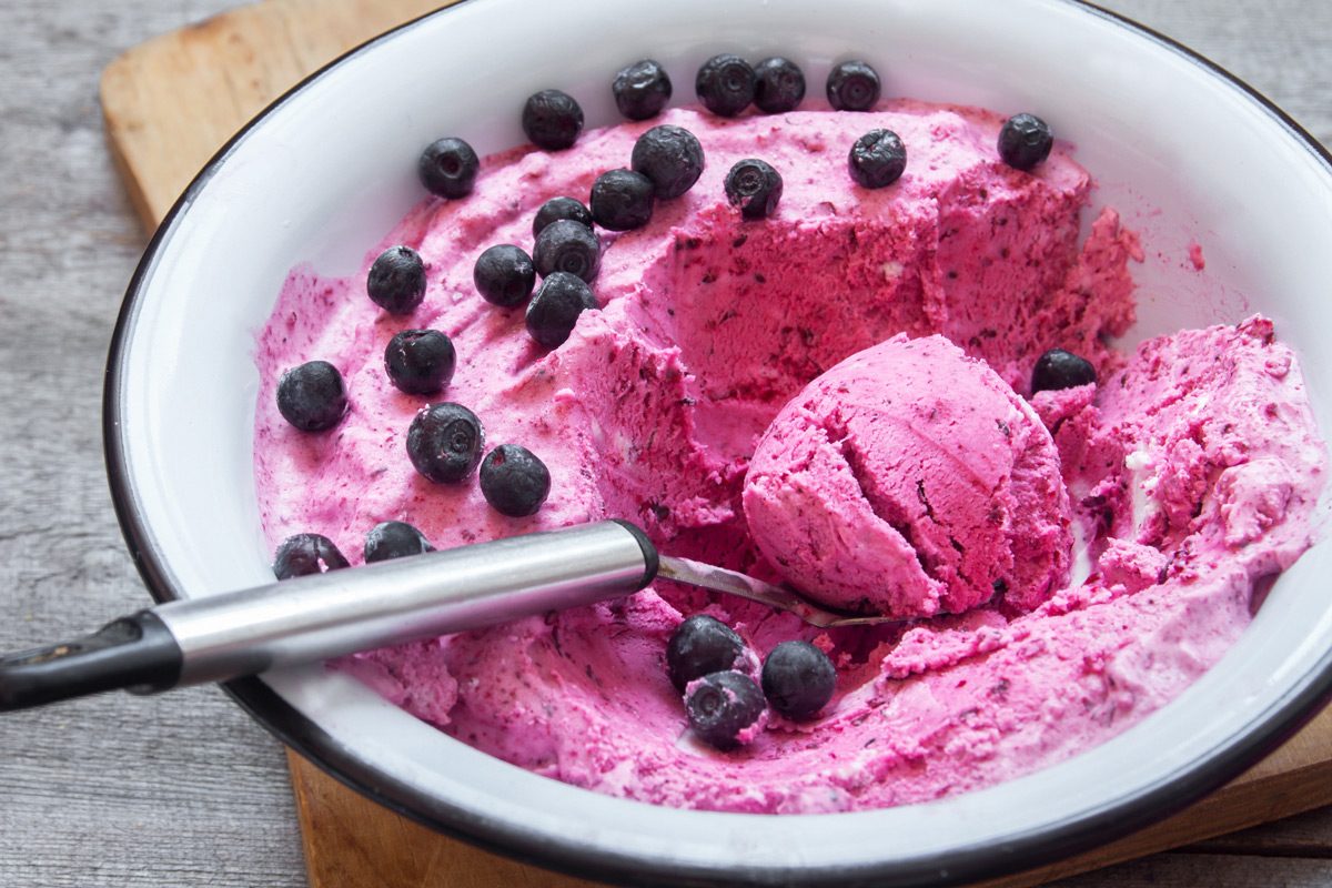 close up of akutaq Ice Cream in a bowl