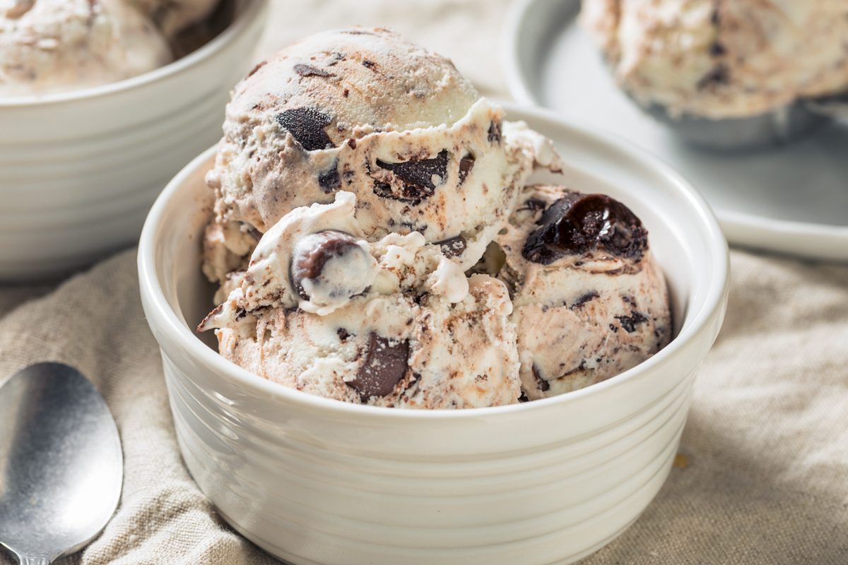 Bunny Tracks ice cream in a bowl