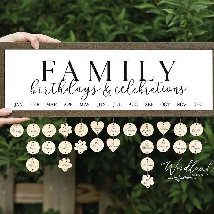 Family Birthday Board