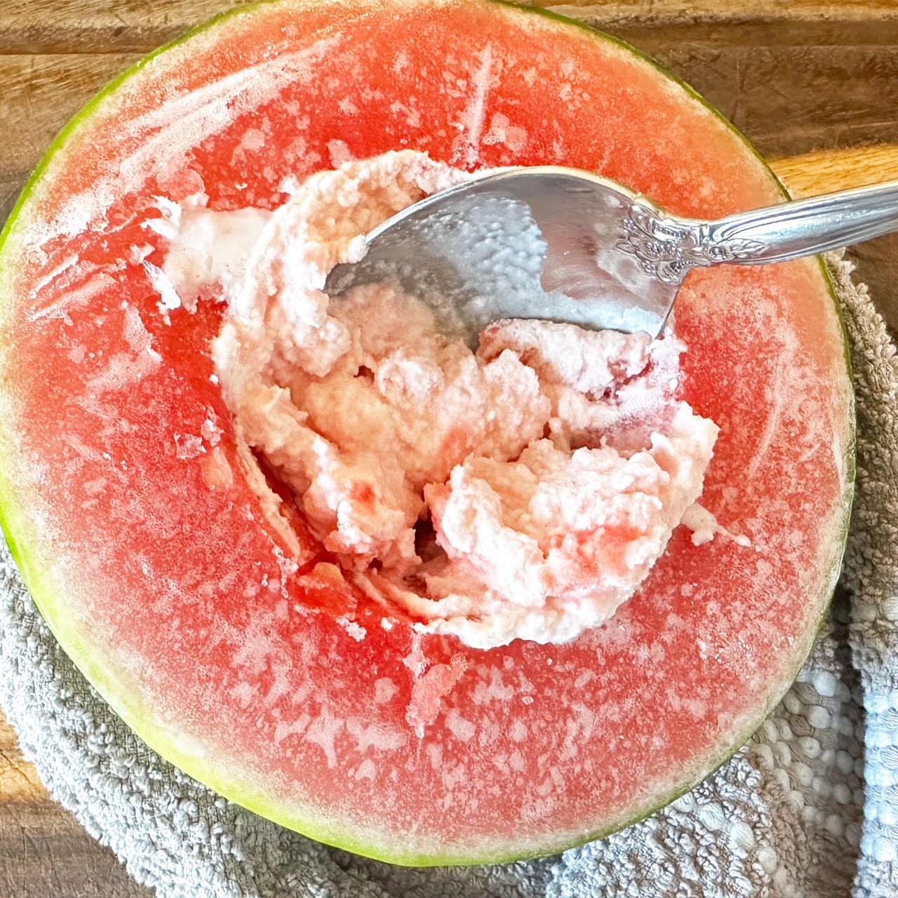 I Tried The 2 Ingredient Watermelon Ice Cream Watermelon Ice Cream 3 Lindsay Parrill For Taste Of Home