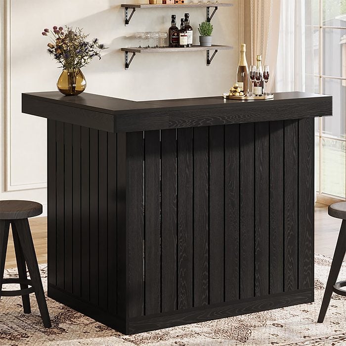 Millwood Pines L Shaped Corner Bar Cabinet
