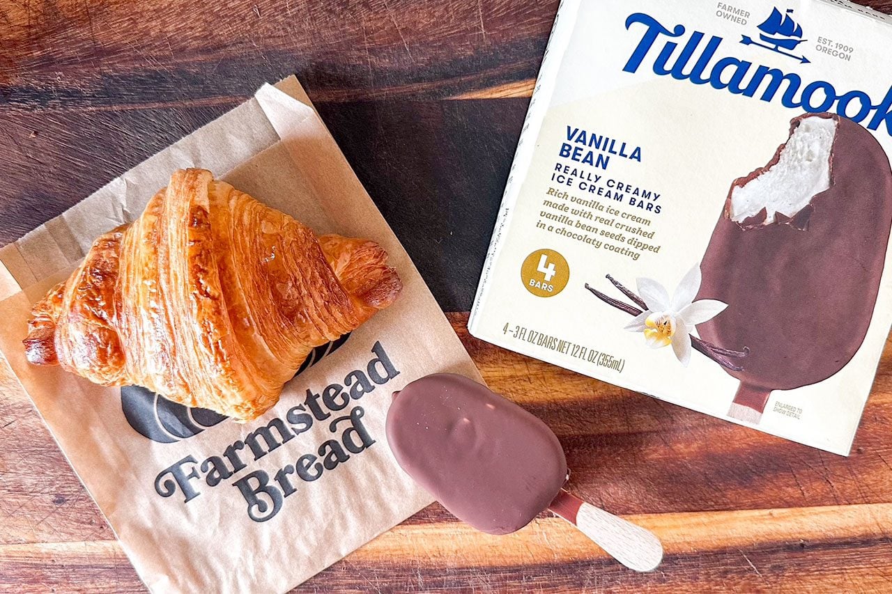 This 2 Ingredient Croissant Ice Cream Sandwich Croissant Ice Cream Sandwich 1 Lindsay Parrill For Taste Of Home