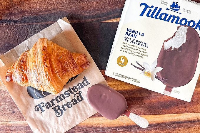 This 2 Ingredient Croissant Ice Cream Sandwich Croissant Ice Cream Sandwich 1 Lindsay Parrill For Taste Of Home