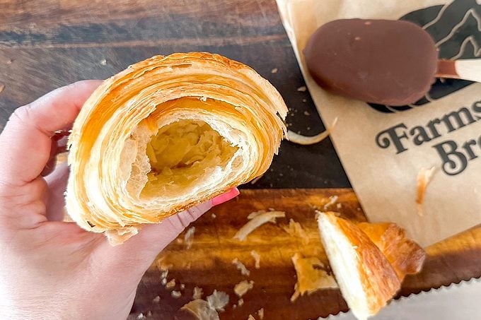 This 2 Ingredient Croissant Ice Cream Sandwich Croissant Ice Cream Sandwich 3 Lindsay Parrill For Taste Of Home