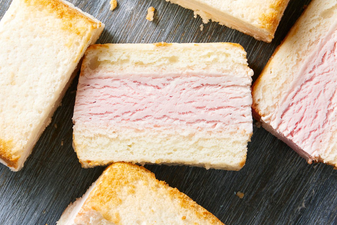 Angel Food Cake Strawberry Ice Cream Sandwiches