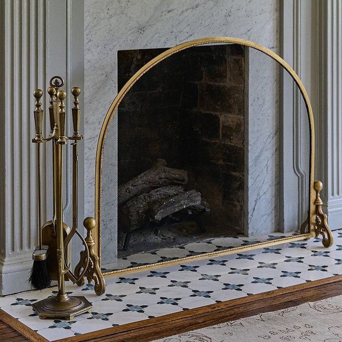 Arched Fireplace Screen Via Magnolia.com