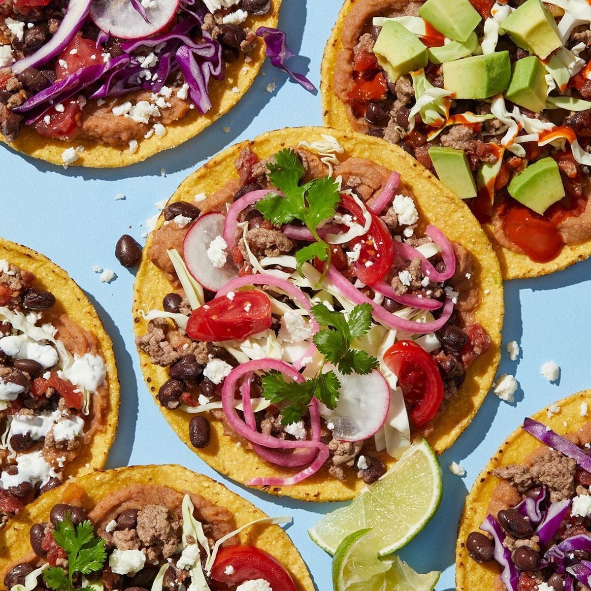 Black Bean and Beef Tostadas